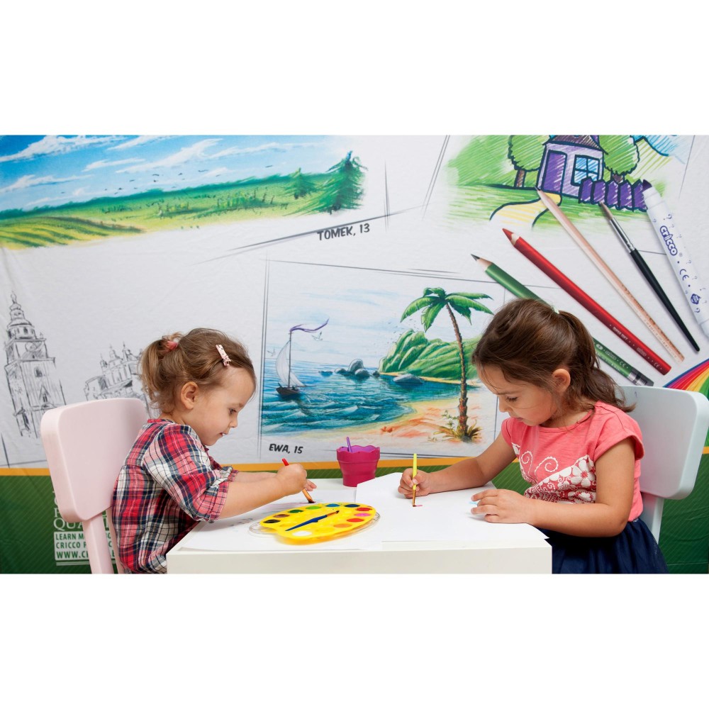 Set of synthetic school brushes for kids - Cricco - 6 pcs.