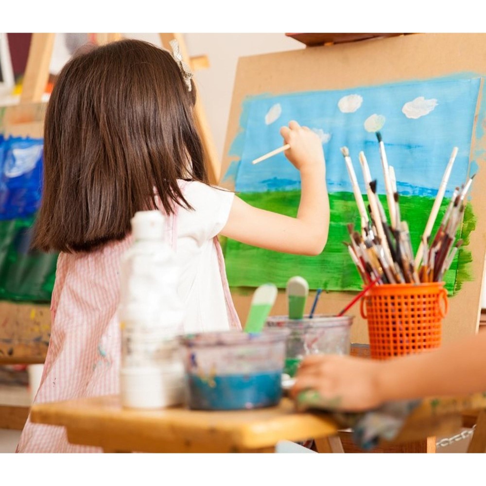 Set of natural school brushes for kids - Cricco - 6 pcs.