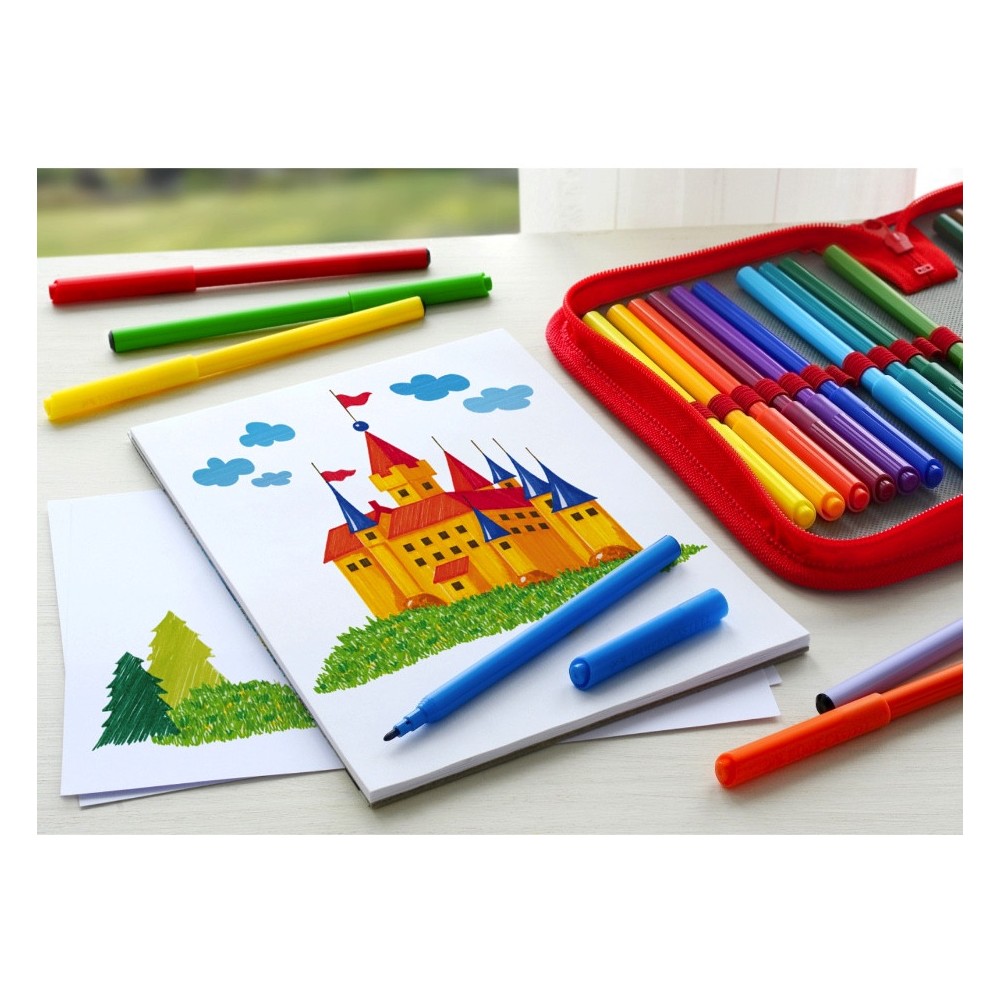 Zestaw flamastrów Zamek - Faber-Castell - 12 kolorów