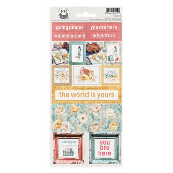 Set of paper stickers 10,5 x 23 cm - Piątek Trzynastego - Travel Journal 02