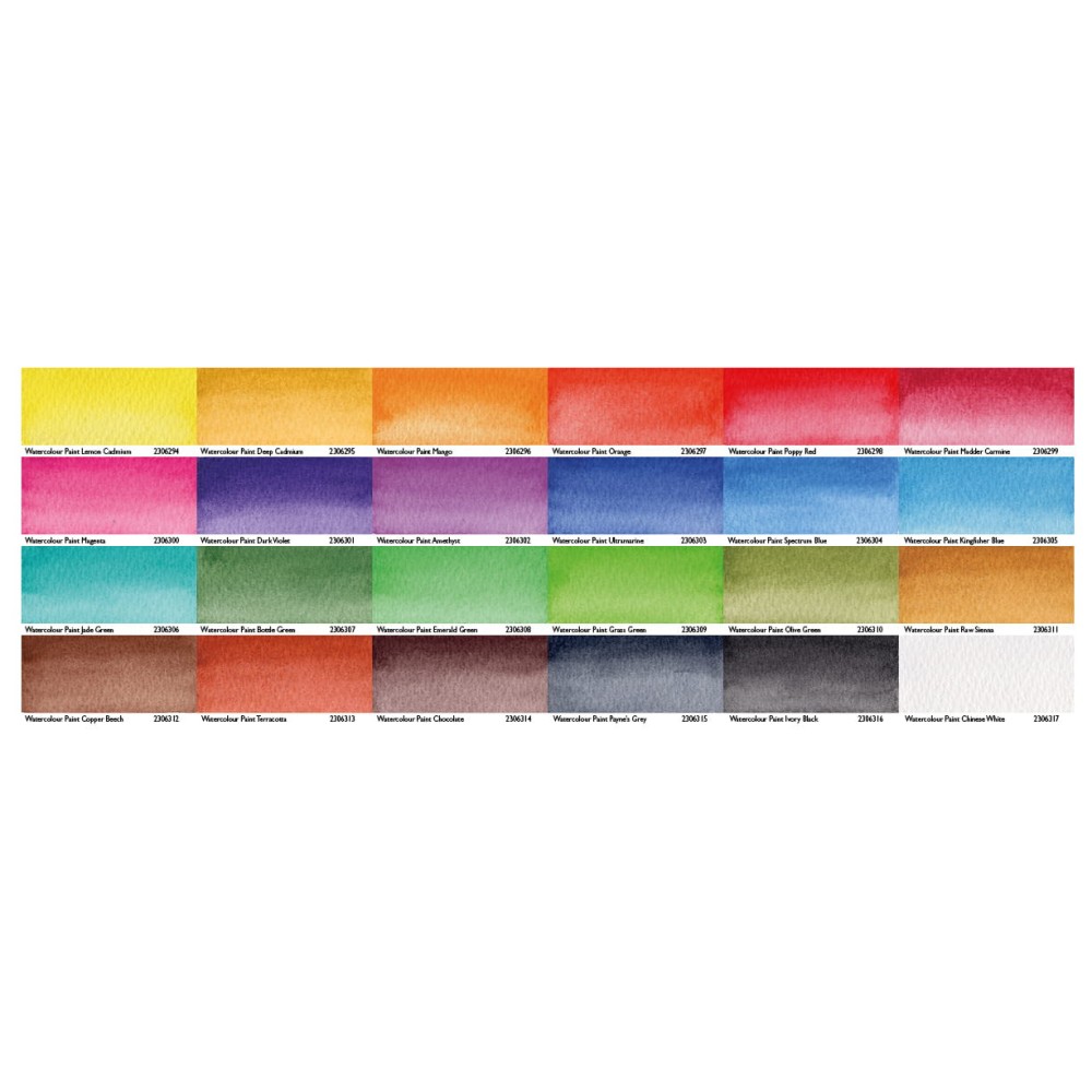 Watercolor Paint Pan Set - Derwent - 24 colors