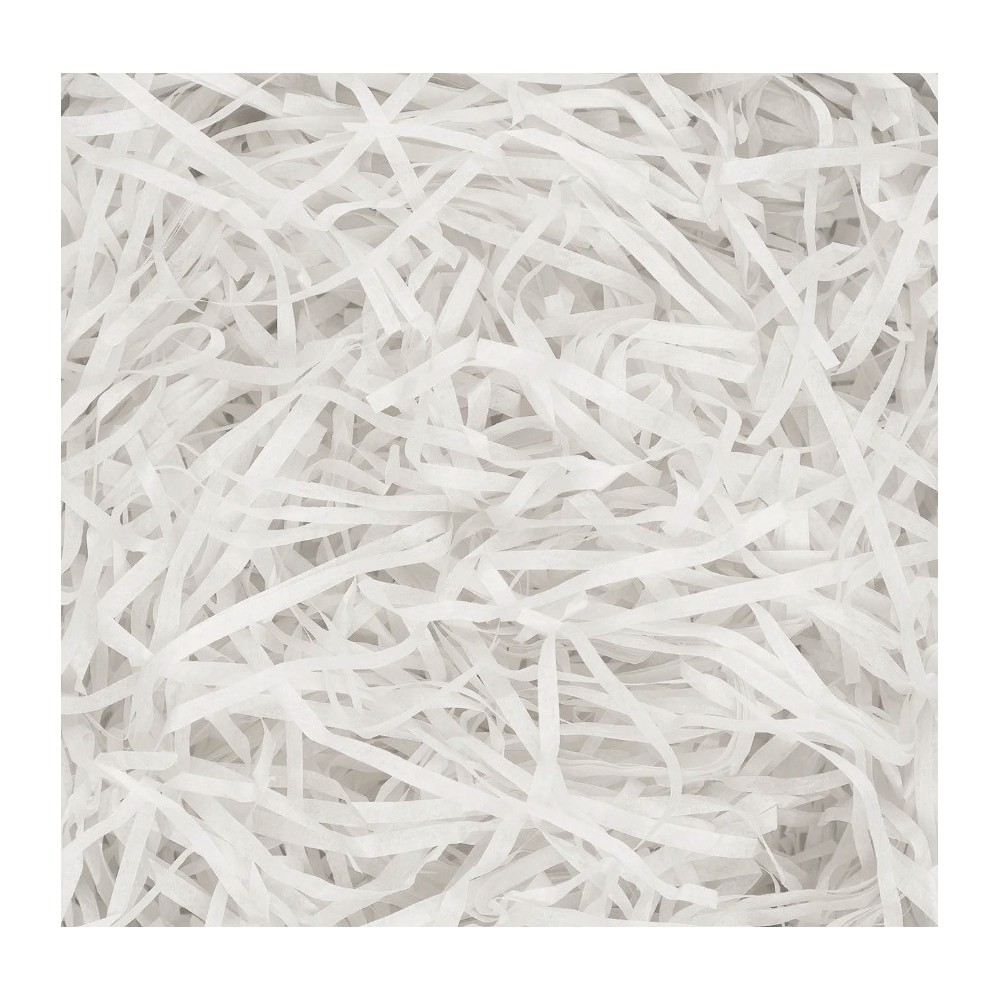 Wypełnienie do prezentów, sianko papierowe - białe, 100 g