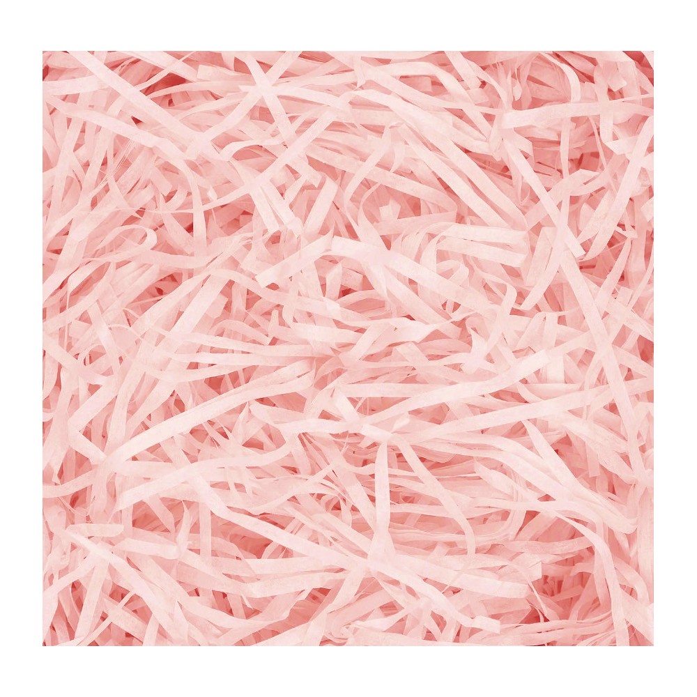 Gift filler, paper hay, stripes - pink, 100 g