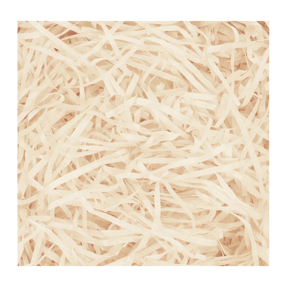 Wypełnienie do prezentów, sianko papierowe - kremowe, 100 g