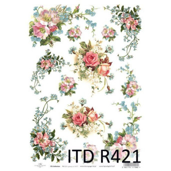 Papier do decoupage A4 - ITD Collection - ryżowy, R0421