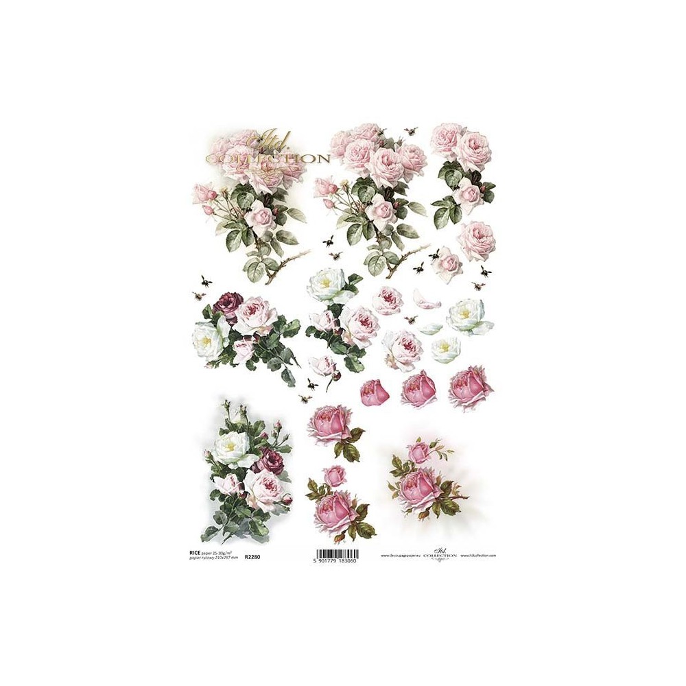 Decoupage paper A4 - ITD Collection - rice, R2280
