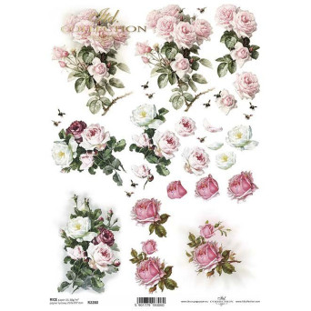 Decoupage paper A4 - ITD Collection - rice, R2280