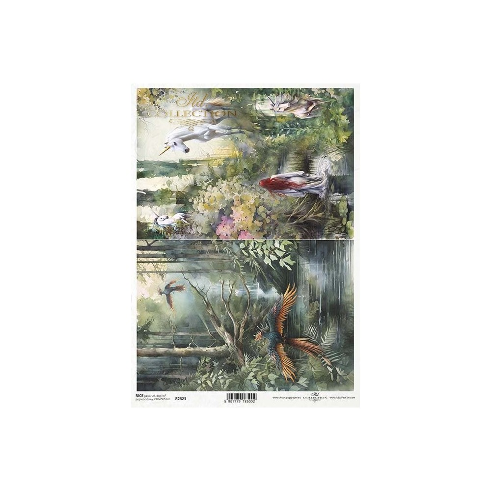 Decoupage paper A4 - ITD Collection - rice, R2323