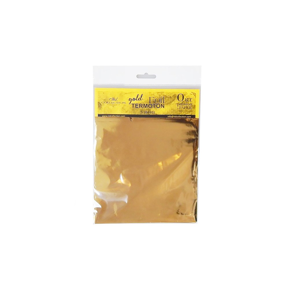 Termoton foil - ITD Collection - gold, 15,5 x 15,5 cm, 5 sheets