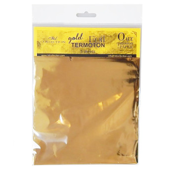 Termoton foil - ITD Collection - gold, 15,5 x 15,5 cm, 5 sheets