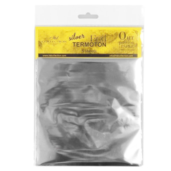 Termoton foil - ITD Collection - silver, 15,5 x 15,5 cm, 5 sheets