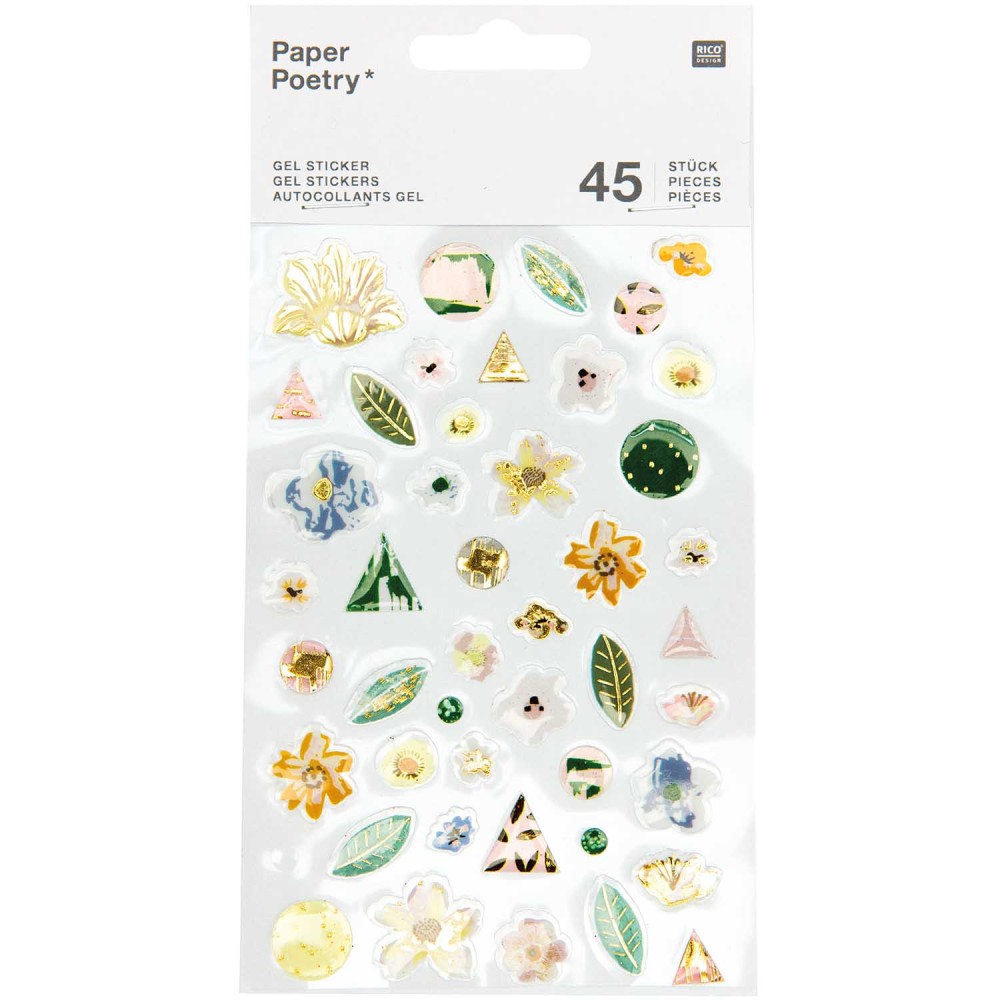 Naklejki żelowe - Paper Poetry - Nature, 45 szt.
