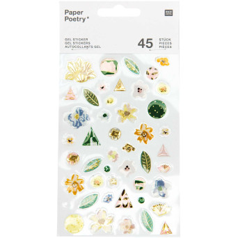 Naklejki żelowe - Paper Poetry - Nature, 45 szt.