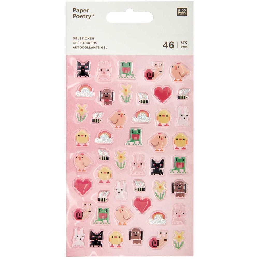 Gel stickers Futschikato - Paper Poetry - Pixels, 46 pcs.