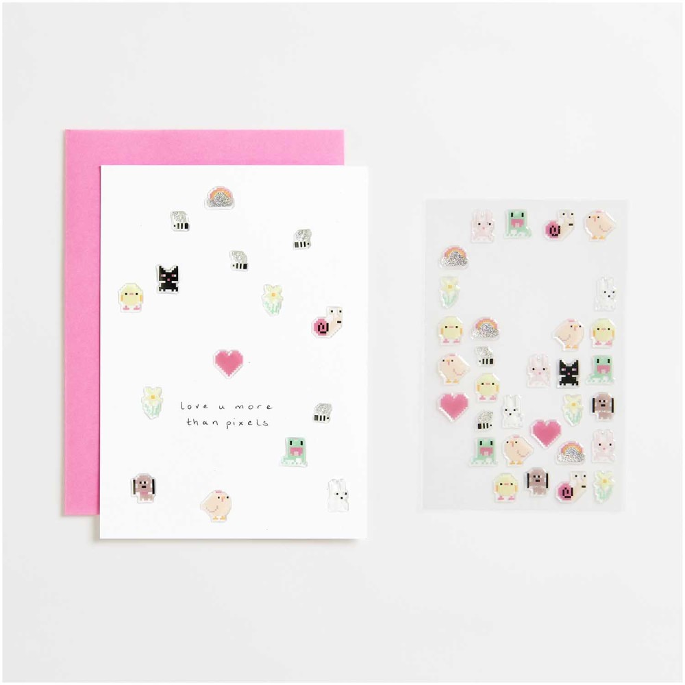 Naklejki żelowe Futschikato - Paper Poetry - Pixels, 46 szt.
