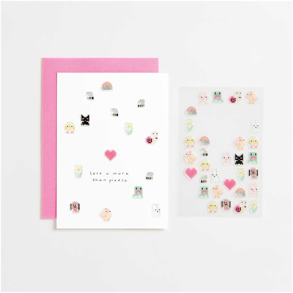 Naklejki żelowe Futschikato - Paper Poetry - Pixels, 46 szt.