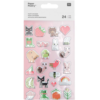 Puffy stickers Futschikato - Paper Poetry - Pixels, 24 pcs.