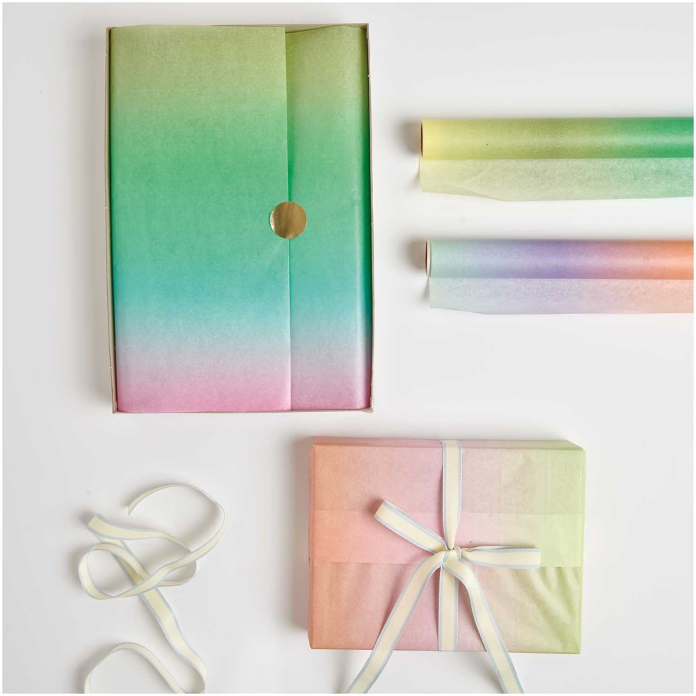 Gift wrapping tissue paper Gradient - Paper Poetry - Orange, 50 x 365 cm