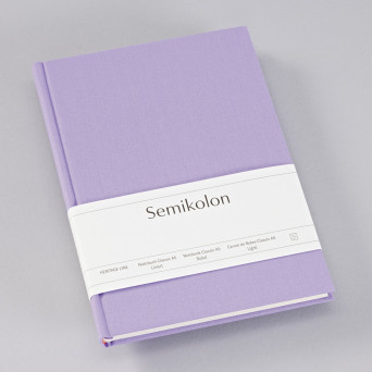 Notatnik Classic A5 - Semikolon - Lilac Silk, w linie, 176 stron