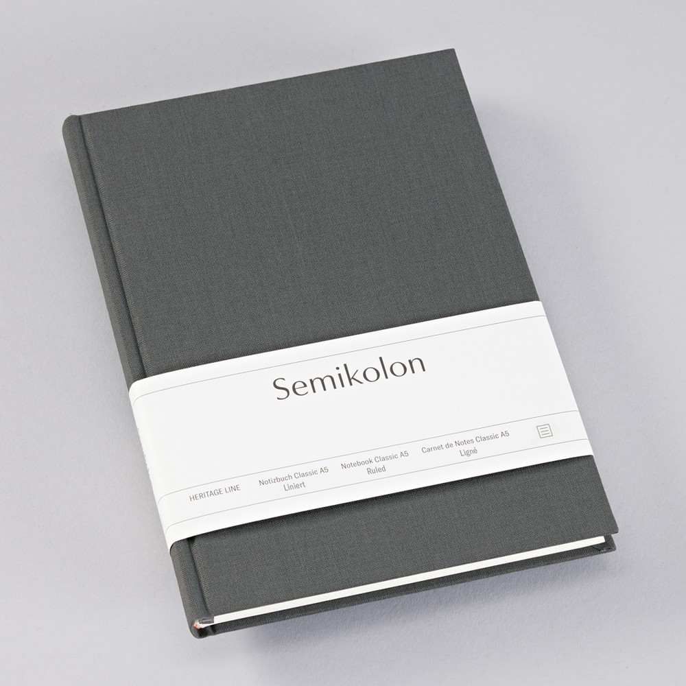 Notatnik Classic A5 - Semikolon - Lava Stone, w linie, 176 stron