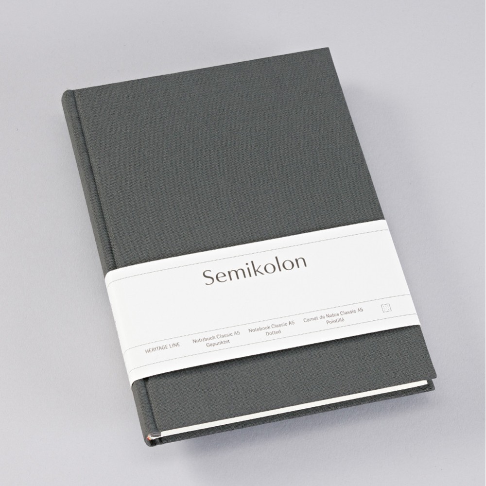 Notebook Classic A5 - Semikolon - Lava Stone, dotted, 176 pages