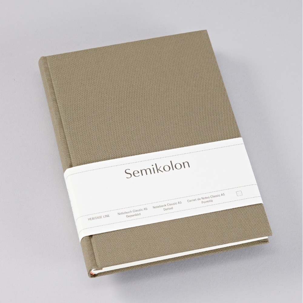 Notebook Classic A5 - Semikolon - Fango, dotted, 176 pages