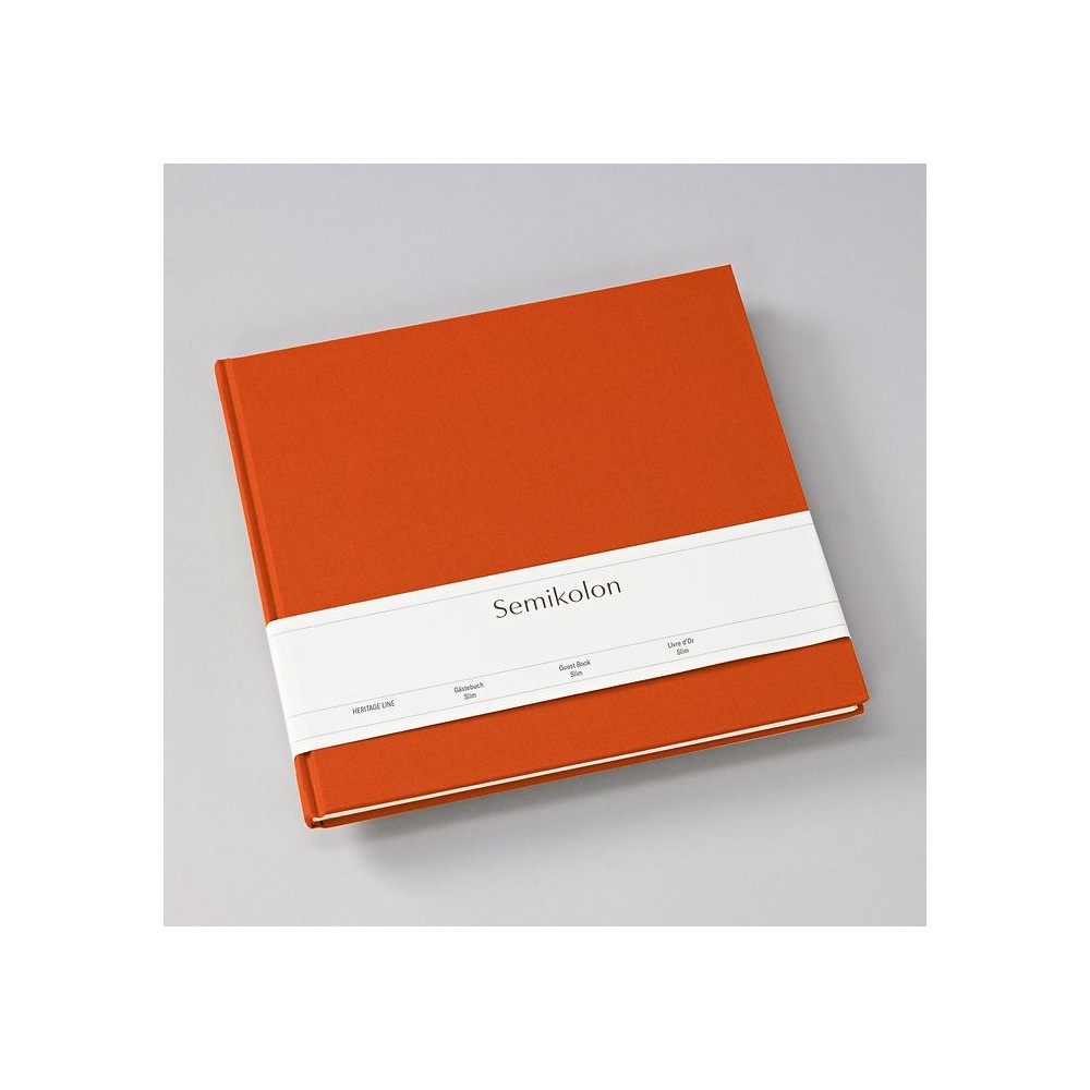 Księga gości Slim Heritage Line - Semikolon - Orange, 100 stron