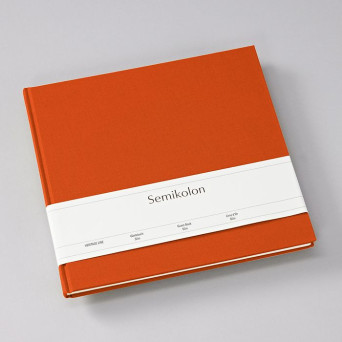 0Guest book Slim Heritage Line - Semikolon - Orange, 100 pages
