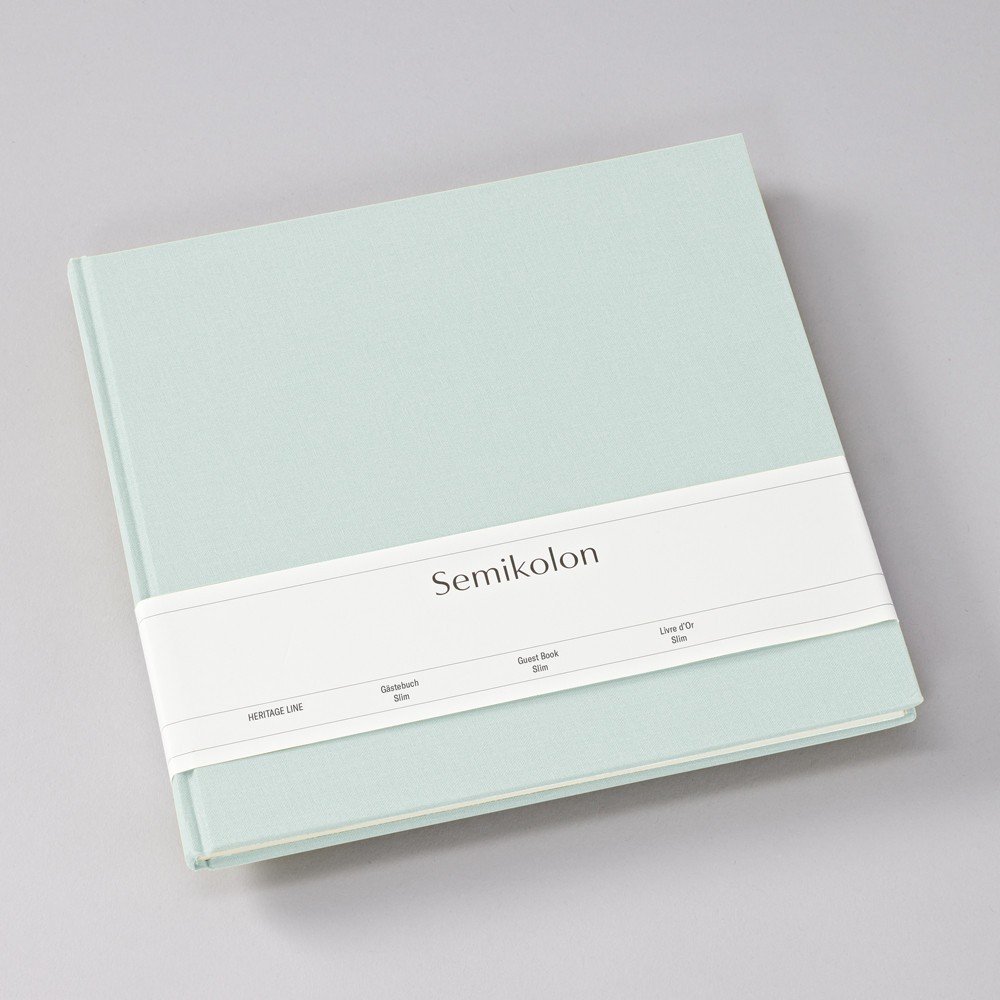 Guest book Slim Heritage Line - Semikolon - Moss, 100 pages