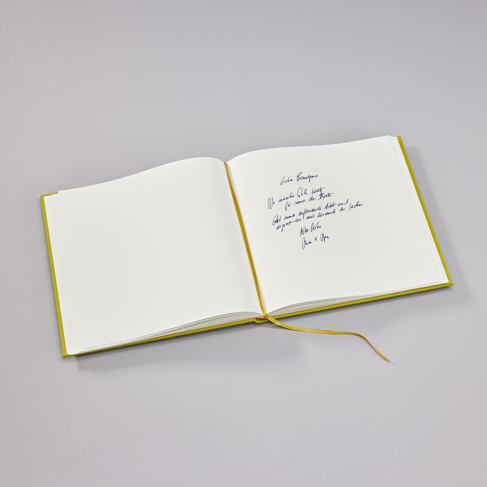 Guest book Slim Heritage Line - Semikolon - Matcha, 100 pages