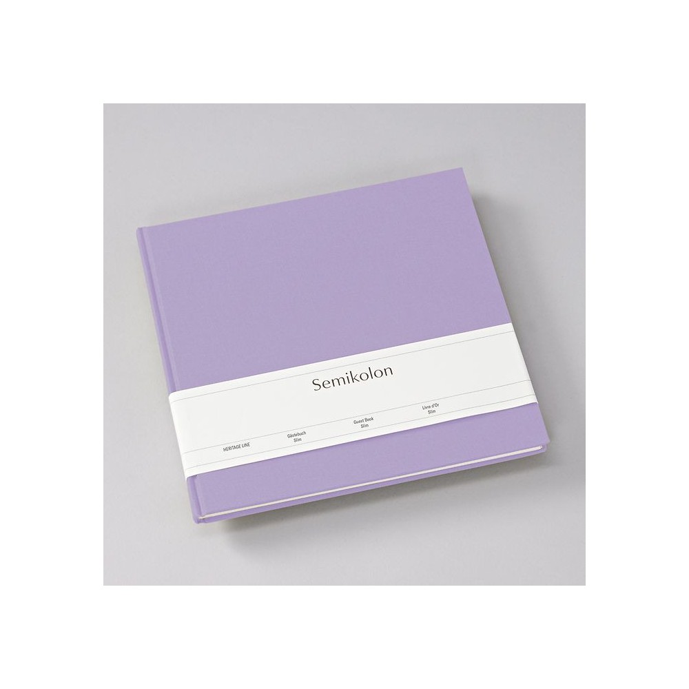 Księga gości Slim Heritage Line - Semikolon - Lilac Silk, 100 stron