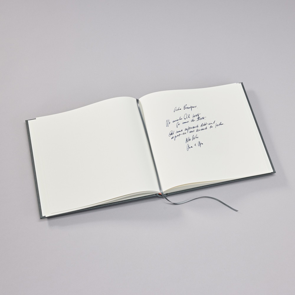 Guest book Slim Heritage Line - Semikolon - Lava Stone, 100 pages