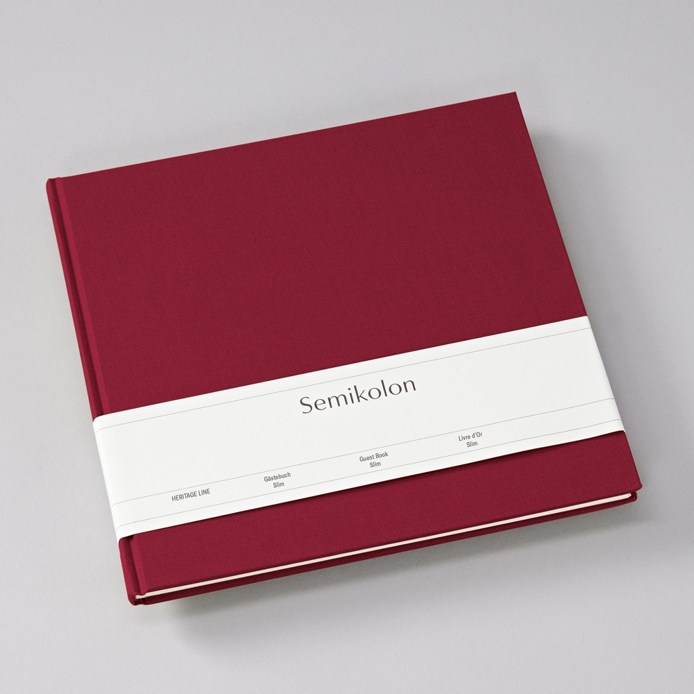 Guest book Slim Heritage Line - Semikolon - Burgundy, 100 pages