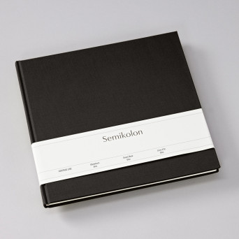 Guest book Slim Heritage Line - Semikolon - Black, 100 pages