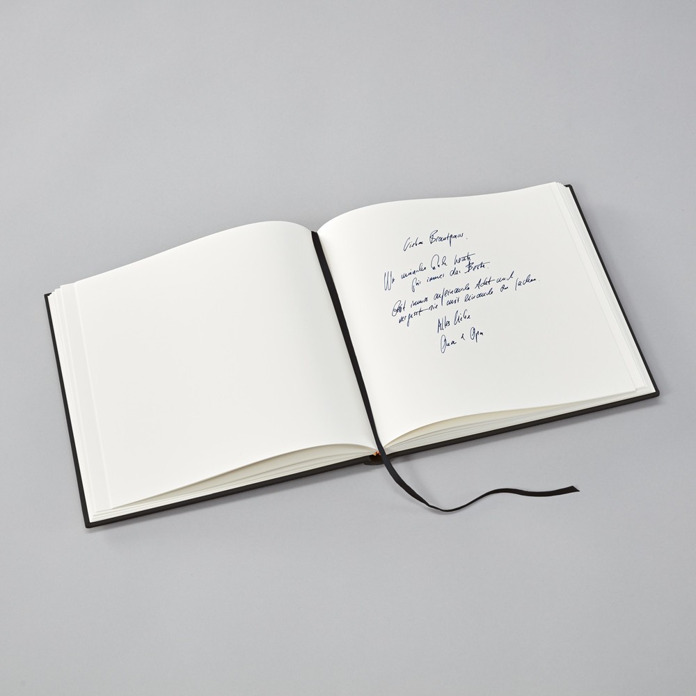 Guest book Slim Heritage Line - Semikolon - Black, 100 pages