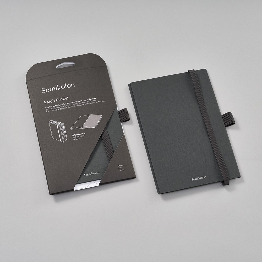 Kieszeń do notatnika Patch Pocket A5 - Semikolon - Lava Stone