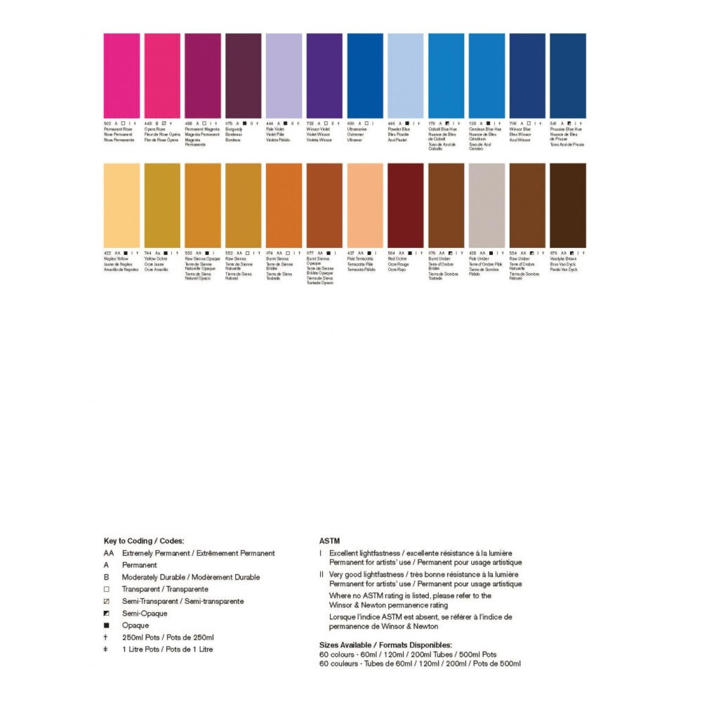Set of acrylic paints Galeria - Winsor & Newton - 6 colors x 60 ml