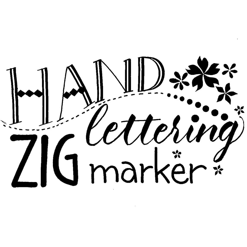 Set of Zig Twin Black Marker Pens - Kuretake - 4 pcs.