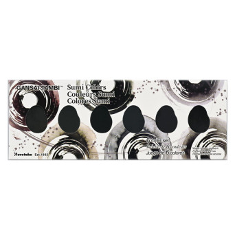 Watercolor set Gansai Tambi Sumi - Kuretake - 6 colors