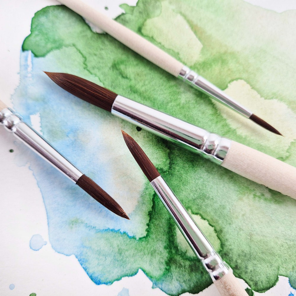 Set of round synthetic brushes, 1113 series - Lineo - 3 pcs.