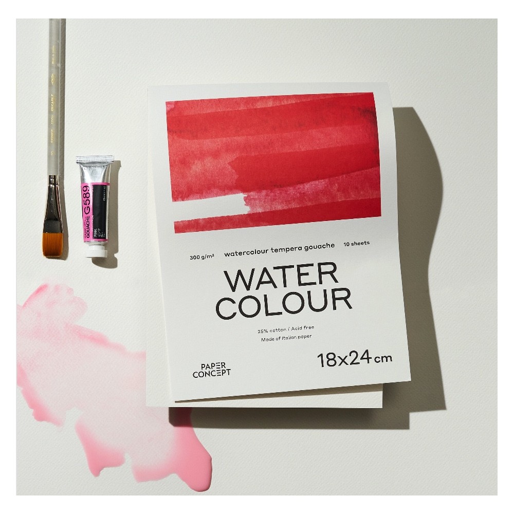 Watercolour spiral paper pad - PaperConcept - cold press A5 300 g 10 sheets