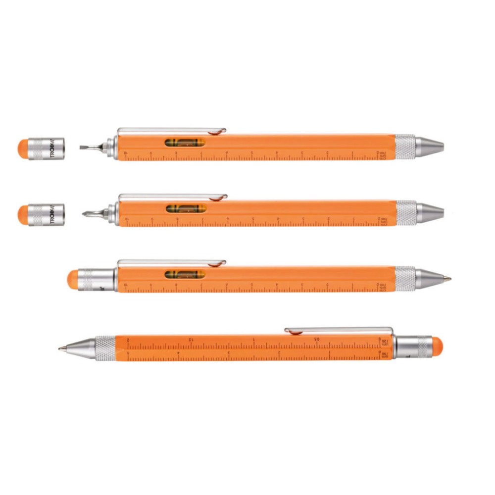 Construction multi tasking pen - Troika - Orange