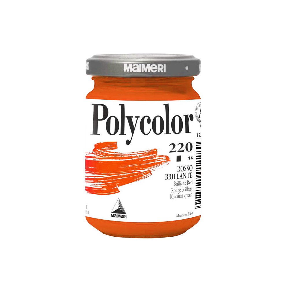 Farba akrylowa Polycolor - Maimeri - 220, Brilliant Red, 140 ml