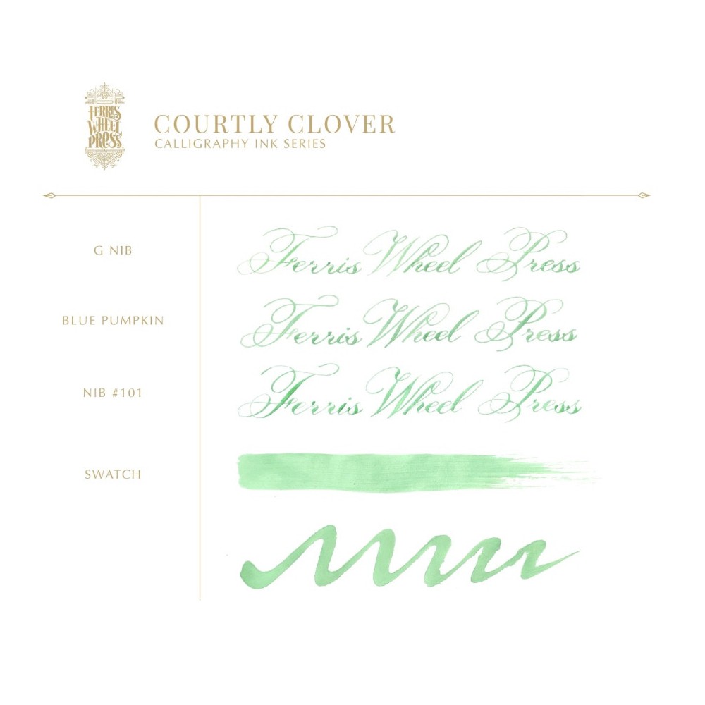 Tusz wodoodporny - Ferris Wheel Press - Courtly Clover, 28 ml