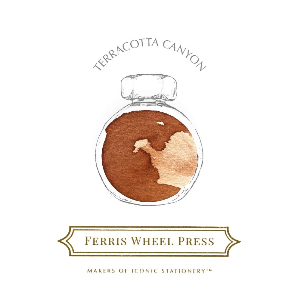 Calligraphy ink - Ferris Wheel Press - Terracotta Canyon, 38 ml