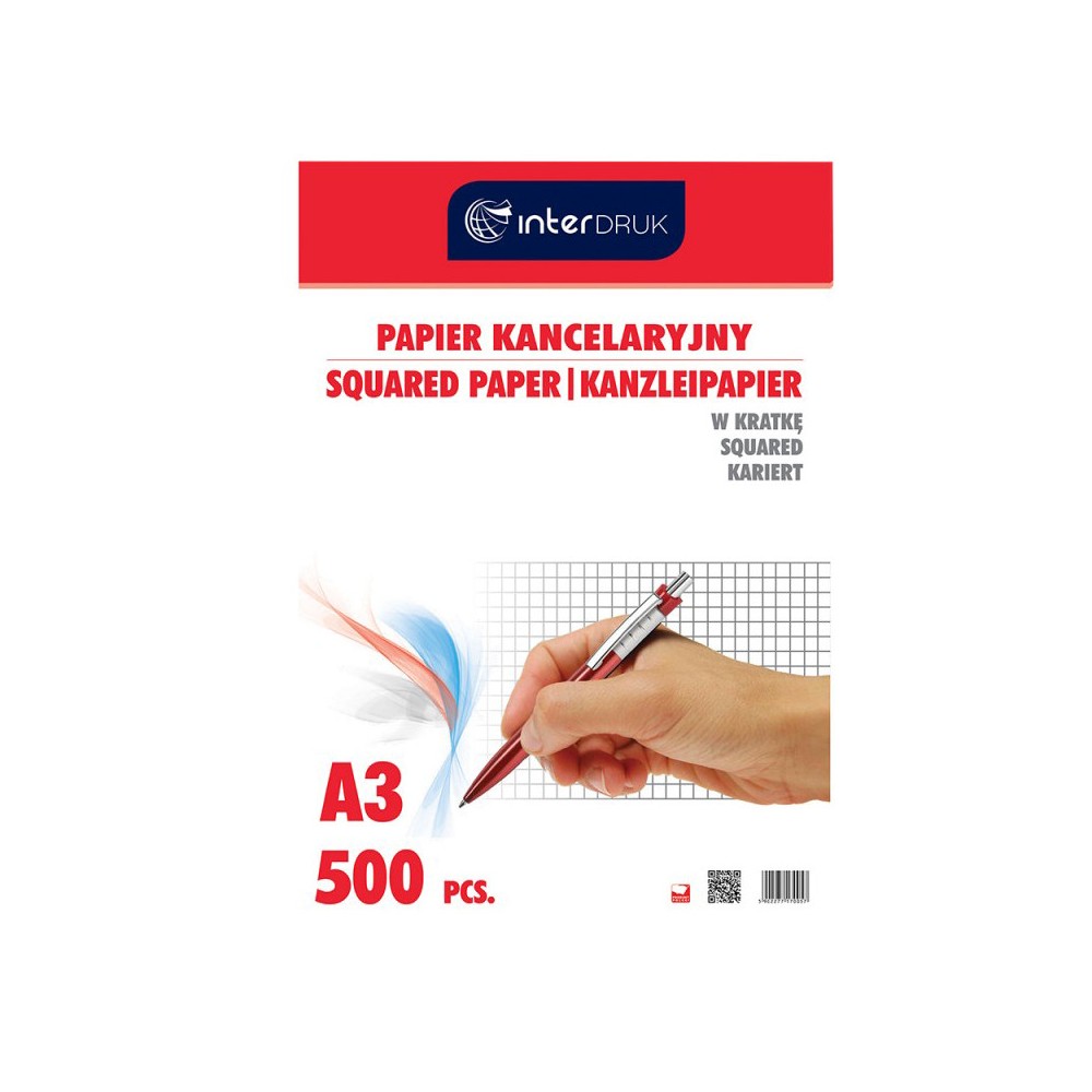 Foolscap paper A3 - Interdruk - squared, 500 sheets
