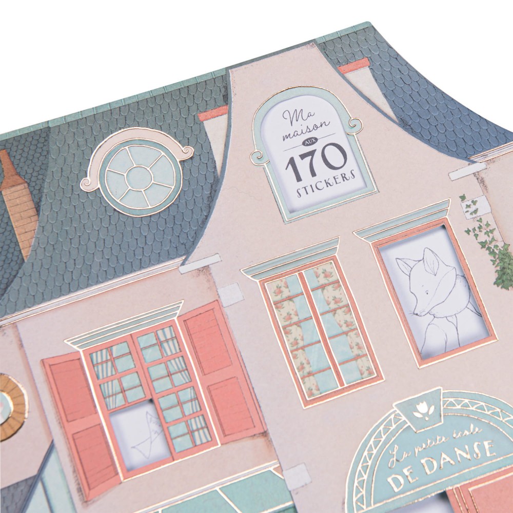 Coloring book with stickers - Moulin Roty - Mouse House