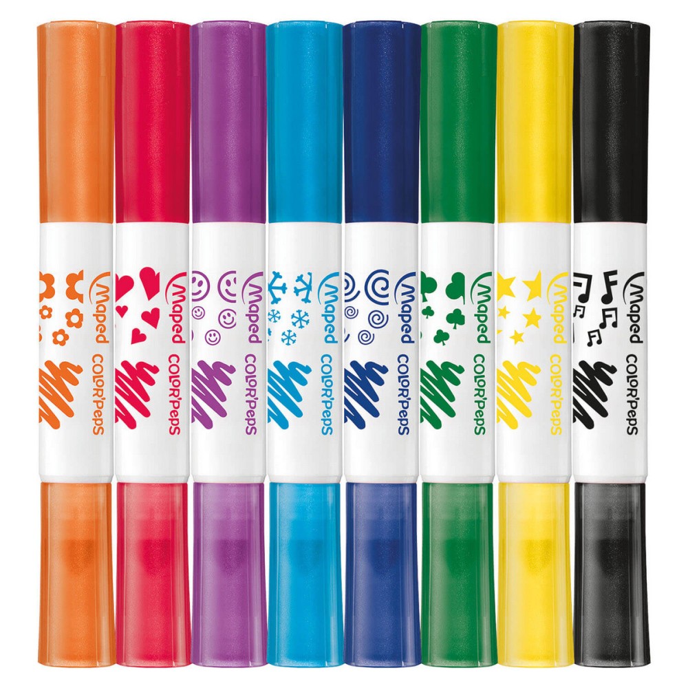 Set of Color'Peps Duo Stamp felt-tip pens - Maped - 8 pcs.
