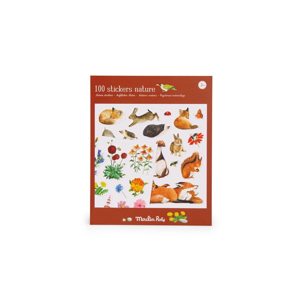 Stickers - Moulin Roty - Nature, 100 pcs.