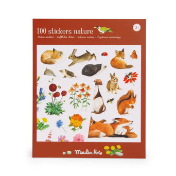 Naklejki dla dzieci - Moulin Roty - Natura, 100 szt.